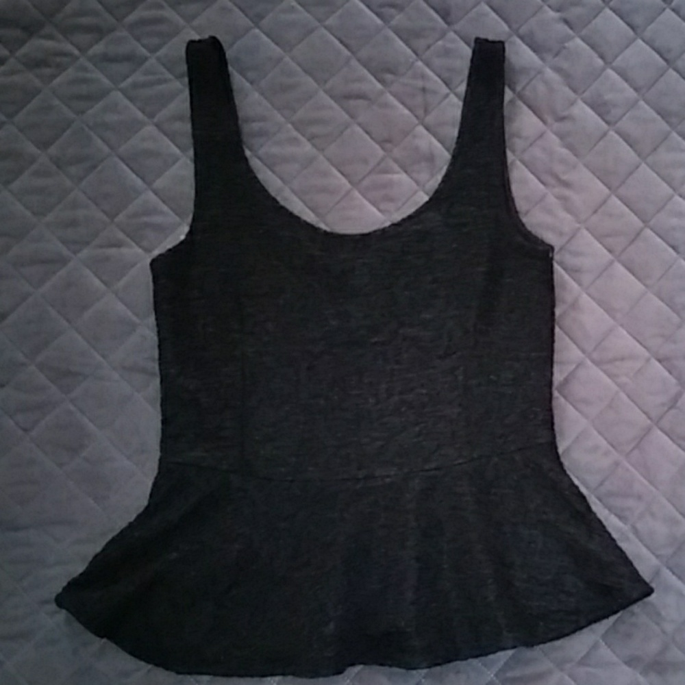 MNG Collection textured peplum tank, sz S